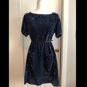 Crushed velour dress